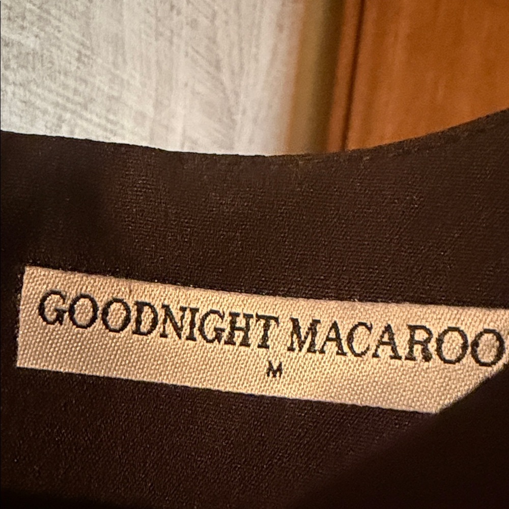 Goodnight Macaroon Black Ruffle Sleeve Dress Size M - Picture 3 of 6